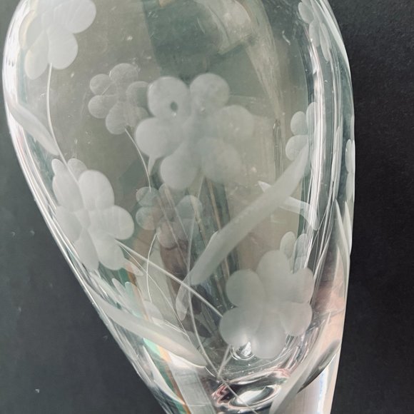 LENOX "Floral Spirit" Crystal Etched Vase with Pink Luster NWT - Picture 9 of 9